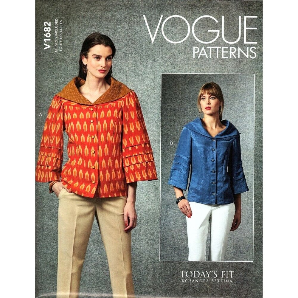 Vogue V1868 Misses All Sizes Sandra Betzina Top Uncut Sewing Pattern